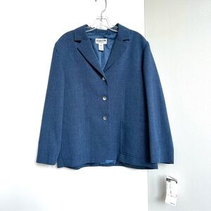 NWT Pendleton Linen Blend Suit Jacket Blazer Summertime Blues Chambray Look